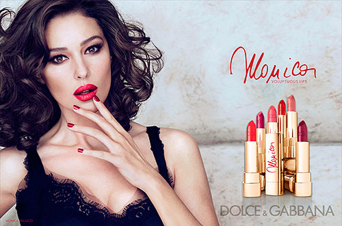 Monica Bellucci and D&amp;G Monica Lipstick