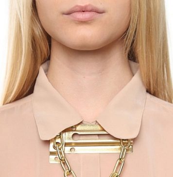 Weird Necklace Looking Like a Chain Door Lock