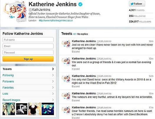 Katherine Jenkin's Twitter Messages