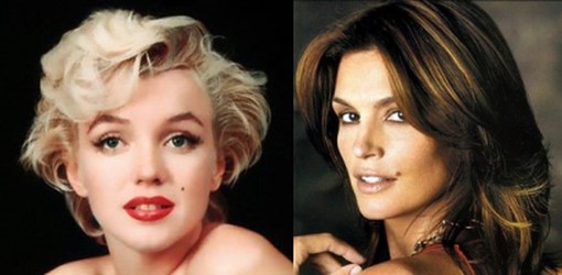 Marilyn Monroe and Cindy Crawford