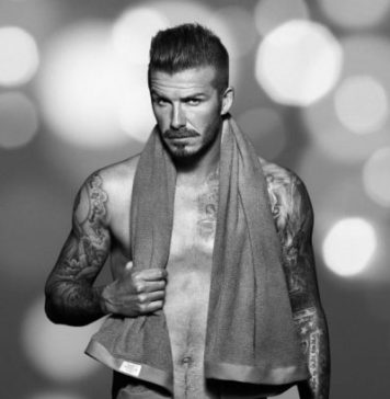 David Beckham Wears a Moustache for the H&M Holiday Bodywear Ad