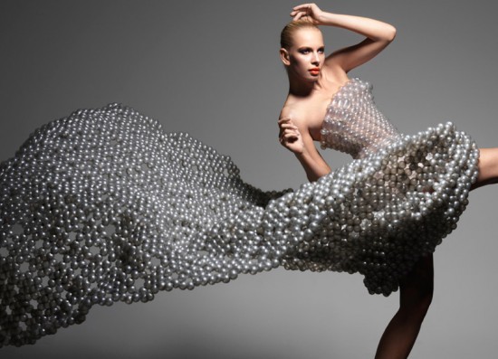 Dress made of balloons