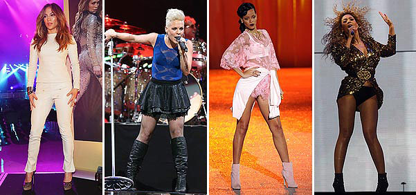 Beyonce, Rihanna, Pink, Jennifer Lopez