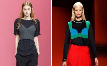 Bustier over Shirt Fashion Trend