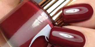 Wine Colored Manicure