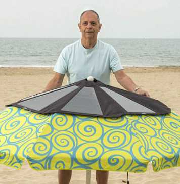 Shore Umbrella featuring Solar Panel Solarbrella