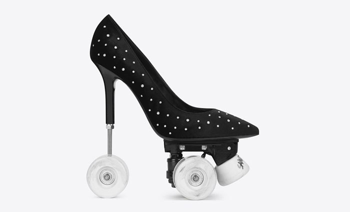 Saint Laurent Roller-Skate Stiletto Anya 100 Patch Pump Roller ...