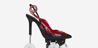 Saint Laurent Roller-Skate Stiletto Anya 100 Patch Pump Roller
