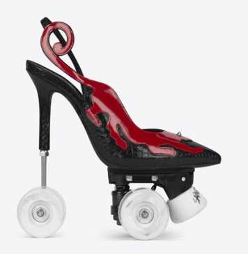 Saint Laurent Roller-Skate Stiletto Anya 100 Patch Pump Roller