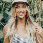 blond woman beauty smile nature hair extensions hat cap2